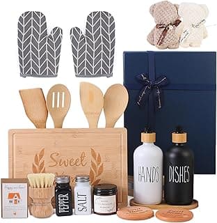 Housewarming Gifts New Home Basket，21-Piece Including Cutting Board, Handwashing Set, and Aromatherapy – Ideal for Housewarming Gift for Couples, New Home Families, and Closing Gifts for Home Buyers