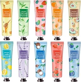 10 Pack Hand Cream for Dry Cracked Hands,Easter Basket Stuffers,Gifts for Women,Girls,Mothers Day Gifts,Teacher Appreciation Gifts,Natural Plant Fragrance Mini Hand Lotion Moisturizing Hand Care Cream