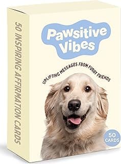 50 Positive Affirmation Cards for Stress & Anxiety Relief with Proven Self Care Techniques for Dog Lovers | Inspirational Dog Mom Gifts for Women for Birthday, Christmas, Cheer Up, Motivation