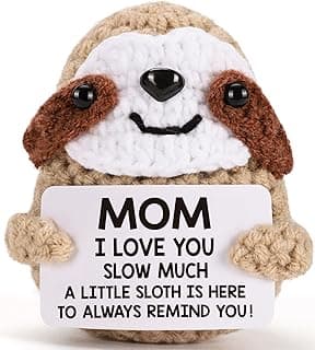 MBL Gifts for Mom Mother's Day - Mothers Day Birthday Funny Cute Romantic Crochet Sloth for Mama Bonus Step Mother from Daughter Son, Mom I Love You Sloth Much