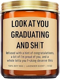 Funny Grad Candle, 2026 Graduation Gifts for Her, Him - College, High School, Masters Degree, Phd, Law School, Nursing & Nurse Graduation Gifts for Women, Men - 9 oz