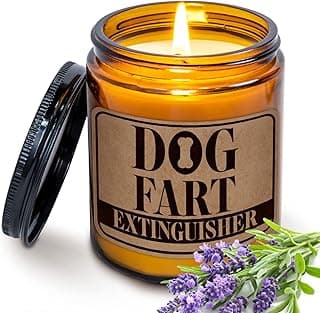 Dog Fart Candle, Dog Mom Gifts for Women - Dog Lovers Gifts for Women Men, Mothers Day Birthday Gift for Her Him Mom, Personalized Dog Mama Gift Ideas, Dog Decor, Dog Themed Gifts - Lavender Scented
