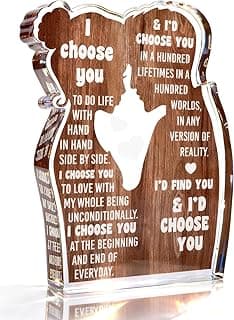 Gifts for Him Her Boyfriend Girlfriend, I Choose You Acrylic Sign Desk Decor, Birthday Gifts for Women Men, Anniversary Wedding Gift for Wife Husband Romantic Gift Couples, Easter Love Sign Decor