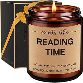 GSPY Reading Candle, Book Lovers Gifts, Readers, Bookish Present - Reading Accessories, Cute Reader Ideas - Funny Mothers Day, Birthday Gifts for Book Lovers Women, Bookworm, Librarian, Men, Booklover