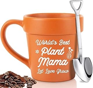 Gifts for Mom Mothers Day from Daughter Son, Birthday Gifts for Mama New Step Bonus Mom, Best Mama Ever Gift, Moms Novelty Garden Mug