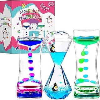 Calming Sensory Toys for Kids with Autism ADHD Anxiety or Special Needs-3 Pack Liquid Motion Bubbler Timers (Style #3)