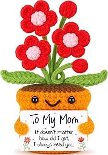 Mother Day for Mom Gifts from Daughter Son Mom Birthday Gifts - Handmade Crochet Flower - Mother Day Gift Bonus Step Moms in Law - I Love You Mama Present, Crochet Decor Support