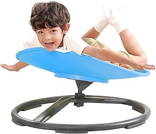 BABAMU Spinning Chair for Autistic Kids, Sensory Swivel Chair, Autism Sensory Products, Autism Toys, Sensory Toy for ADHD Children, Training Body Coordination (Blue)
