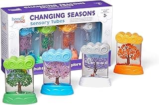 hand2mind Changing Seasons Sensory Tubes, Calm Down Corner Supplies, Quiet Fidgets, Travel Toddler Toys, Preschool Classroom Must Haves, Hands-On Stress Relief Toy, Anxiety Relief Items for Kids