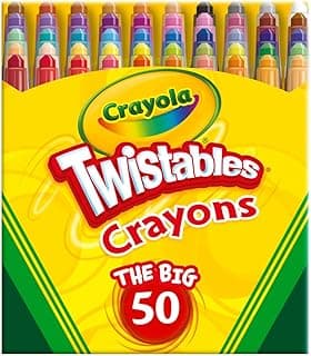 Crayola Mini Twistables Crayons for Kids (50ct), Essential Easter Basket Stuffers, No Peel Crayons for Coloring Books, Gift for Toddlers & Kids, Arts & Crafts Supplies, 3+