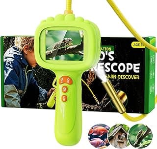Borescope Snake Camera with Light for Kids, Outdoor Educational STEM Toys, Science Gifts for 5 Year Old Boy, Camping Nature Activities, Best Birthday Gift for Boys, Girls Ages 4,5,6,7,8,9,10(Green)
