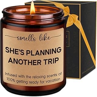 LEADO Candle, Travel Gifts for Women, Gifts for Travelers - Cool Ideas for People Who Travel, Girls Trip - Funny Birthday, Mothers Day, Traveling Presents for Travelers Women, Mom, Couple, Friend, Her