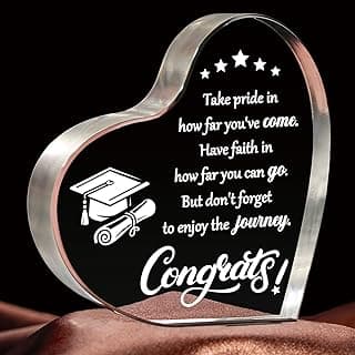 Graduation Gifts, 2026 Graduation Gifts for Her Him - Inspirational Acrylic Keepsake - College High School Graduation Decor, Masters Degree Graduate Gifts