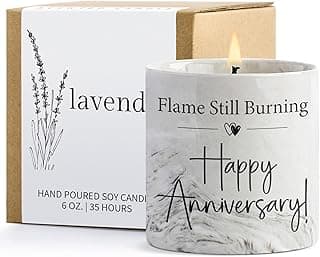 Anniversary Candle - Aniversario Gifts for Men, Women & Couples - Romantic Gifts for Him, Her - 6oz