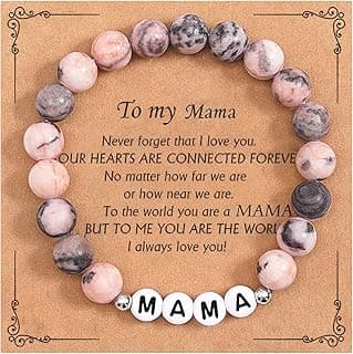 Lamyba Gigi/Mimi/Nana/Mama Gifts, Unique Bracelet for Grandma/Mother, Christmas Gifts for Women, Natural Stone Chakra Bracelet