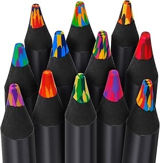 Easter Basket Stuffers for Teens, Easter Gifts for Kids, Girl Boys Art Supplies Trendy Stuff 12 Colored Rainbow Pencils, Birthday Party Favors Arts and Crafts 5-12 Year Old