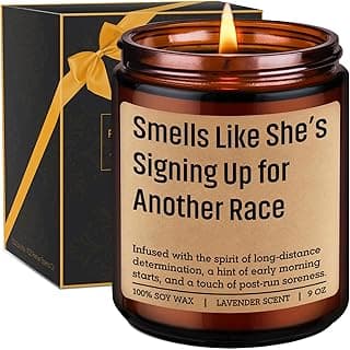 GSPY Candle, Gifts for Runners, Running Accessories for Women - Track and Field, Cross Country, 5K Run, Half Marathon Essentials - Mothers Day, Birthday, Running Gifts for Marathon Runner, Female, Mom