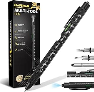 Easter Gifts for Men, Fathers Day Dad Gifts from Daughter Son Wife, MAFEHAN 9-in-1 Multitool Pen with LED Light, Birthday Gifts Cool Gadgets for Dad Husband Grandpa