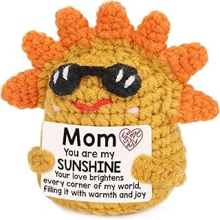 MY-ALVVAYS for Mom from Daughter Son, Sunshine Birthday Appreciation Gift for Mom, Funny Emotional Crochet for New Bonus Moms Mama Mother, Mini Cute Shelf Desk Decor Keepsake