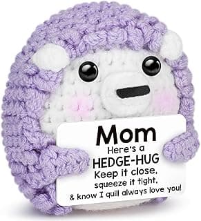Mothers Day Birthday Gifts For Mom From Daughter Son, Easter Gift for Mom, Funny Hedgehog Crochet Long Distance Present, Unique Gift For Mother In Law Step Bonus Mama, I Love You Cute Decor