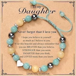 UPROMI To My Daughter/Granddaughter/Niece Bracelet, Back to School Graduation Valentines Christmas Birthday Gifts for Girls