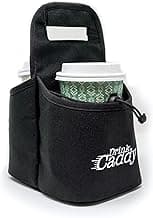 Drink Caddy Portable Drink Carrier and Reusable Coffee Cup Holder - 2 Cup Collapsible Tote Bag with Organizer Pockets Safely Secures Hot and Cold Beverages - Perfect for Food Delivery and Take Out