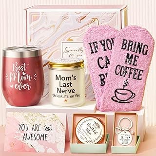 Best Mom Gifts Mothers Day Gifts for Mom from Daughter Son Kids, Birthday Gift Basket for Mother Women Mother-in-law Christmas Thanksgiving Present, New Mama Gift for Wife from Husband w/Wine Tumbler