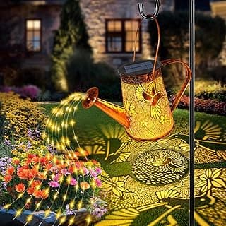 Solar Watering Can Lights, Hummingbird Gifts for Mothers Day Women Mom Grandma Birthday, Waterproof Outdoor Garden Decor Large Hanging Solar Lanterns Garden Lights for Porch Yard Flowerbed Pathway