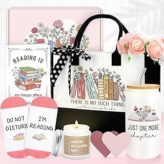 Book Lovers Gifts for Women Bookish Gifts for Book Lovers Women Books Accessories for Reading Lover Books Club Gift for Reader Cool Bookish Themed Items Set Bookworm Stuff Presents for Librarian, Girl