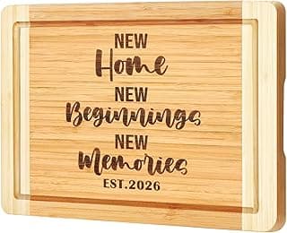 House Warming Gifts New Home 2026, Engraved Cutting Board New Home Gift Ideas, Housewarming Gifts for Women Men Couple New Homeowner Closing New Apartment Essentials
