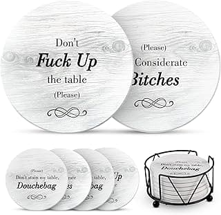 Funny Coasters - Perfect White Elephant Gifts - Unique Gifts for Women Men - Cool Friend Gifts - Secret Santa Gifts - Gag Gifts - Couples Gifts - Funny Housewarming Gifts - Birthday