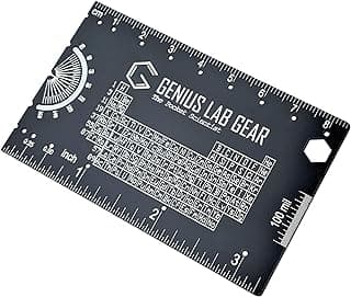 The Pocket Scientist - Small Metal Science Ruler Scale, Cool Tech Gadget Mini Multitool, Unique Techie/Geek/Nerdy STEM College Student Graduation Gift, 3 Inch Metric Imperial Tool Kit- Genius Lab Gear