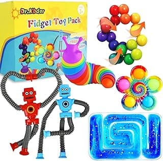 6Pack Sensory Autism Toys for Tollder Kids, Easter Basket Stuffers Autistic Travel Airplane Road Trip Restaurant Toy for Age 3-5 5-7 Fidget Classroom Must Have ADHD Valentines Day Gifts
