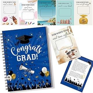 Zhanmai College Gift Card Book 7 x 5 Inch Graduation Gift Card Book 2026 College Survival Booklet Organizer Leaving Home High University School Birthday Care Package Cash Holder(Congrats Grad)