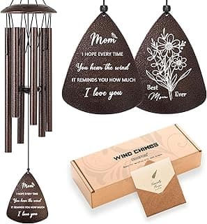 Gifts for Mom from Daughter Son, 32" Bronze Wind Chimes, Best Mom Ever Gift for Mama Mother in Law