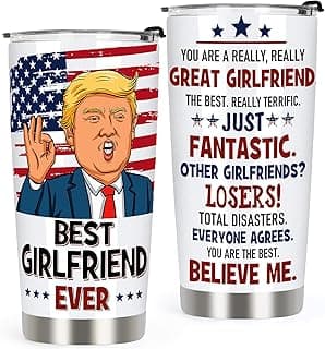 Best Girlfriend Ever Gifts for Girlfriend Her - Anniversary Birthday Gift for Her Romantic, Valentines Day Tumbler Cups, 20 OZ Stainless Steel Insulated Travel Coffee Tumbler Cup