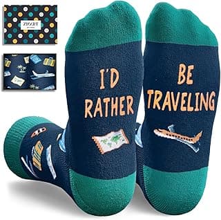 Zmart Appreciation Gift Ideas - Funny Socks for Pilot, Cops, Chefs, Traveler, Knitter