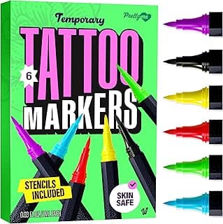 Pretty Me Temporary Tattoos Markers - Henna Body Tattoo Kit for Girls & Adults - Skin Pens for Teen Girl Gifts Trendy Stuff - 12 + Year Old - Cool Birthday Gift Ideas Teens 12 13 14 15 16 17 18 Tween