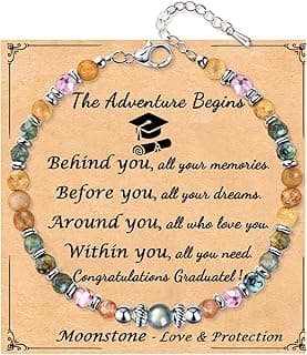 Gifts for Women Moonstone Bracelet, Mothers Day Birthday Christmas Unique Gifts Meaningful Love Protection Ideas Bracelets for Women