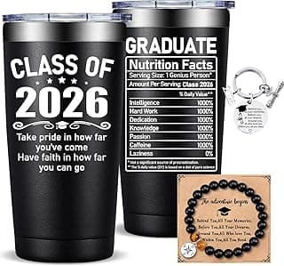 Fufandi Graduation Gifts - Class of 2026 Graduation Gift - College High School Graduations Gifts for Him - Congratulations Gift for Men - Tumbler Cup 20oz