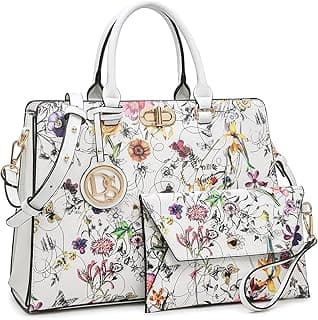 Women Handbags Purses Ladies Work Purse Satchel Tote Top Handle Shoulder Bags with Matching Clutch