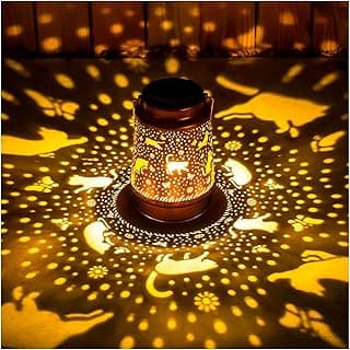 Mothers Day Gifts for Mom Cat Solar Lanterns Outdoor Waterproof Hanging Solar Lights Cat Gifts for Women Men Metal Decorative LED Cat Lanterns for Garden Decor,Yard,Patio,Lawn,Pathway,Landscape