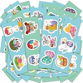 OHOME Easter Stickers for Kids - 240 PCS Easter Basket Stuffers for Boys Girls Teens Adults | Vinyl Egg Bunny Gifts Decorations Toys - Kids Easter Games Crafts Activities Party Favors