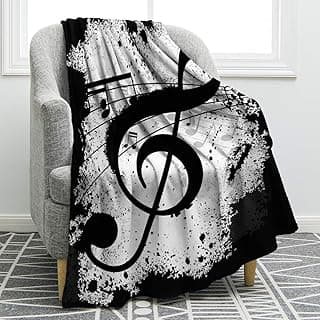 Jekeno Music Note Gifts Blanket for Women Men, Throw Blankets for Teacher Adult Kids Girls Boys Music Lovers Gifts, Decor for Home Bed Couch