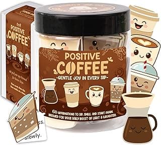 Emotional Support Coffee Jar – Funny Coffee Gifts for Women & Men, Affirmation Jar, Cute Christmas Gifts for Girlfriend, Boyfriend, Wife, Husband, Mom, Dad, Friends or Coworker