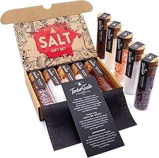 Gourmet Salt Valentine's Day Gifts for Men – 5 Unique Salts – Stocking Stuffers for Men, Spices and Seasonings Sets for Cooking, Food Gifts for Women, Seasoning Gift Set, Cooking Gifts for Him