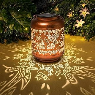 Hummingbird Solar Lanterns Outdoor Waterproof, Mothers Day Gifts for Mom Women Grandma, Metal Hanging Solar Lights for Yard Garden Decor Hummingbird Birthday Gardening Gifts