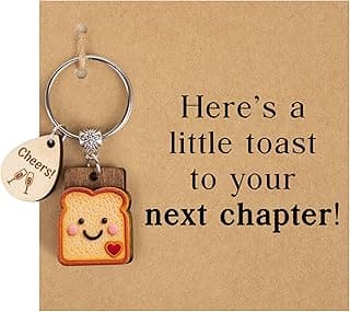 New Beginnings Gifts for Girls Toast Keychain, Galentines Day Gifts for Best Friend, Keychain Gifts for Women