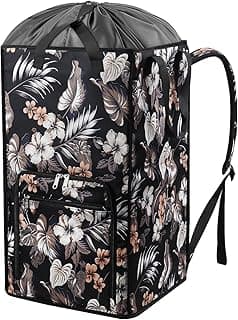 Bukere Laundry Backpack Bag for College Students Dorm Room Essentials, Extra Large Laundry Basket Hamper, Portable Freestanding Laundry Bag with Adjustable Shoulder Straps for Women Man Cruise