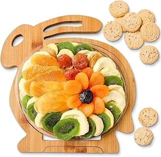 Easter Gift Basket, Healthy Assorted Dried Fruit and Shortbread Cookies Natural Snack Gift Food Tray, Office, Men, Woman, Him, Her, Kids, Children, Families, Bonnie and Pop